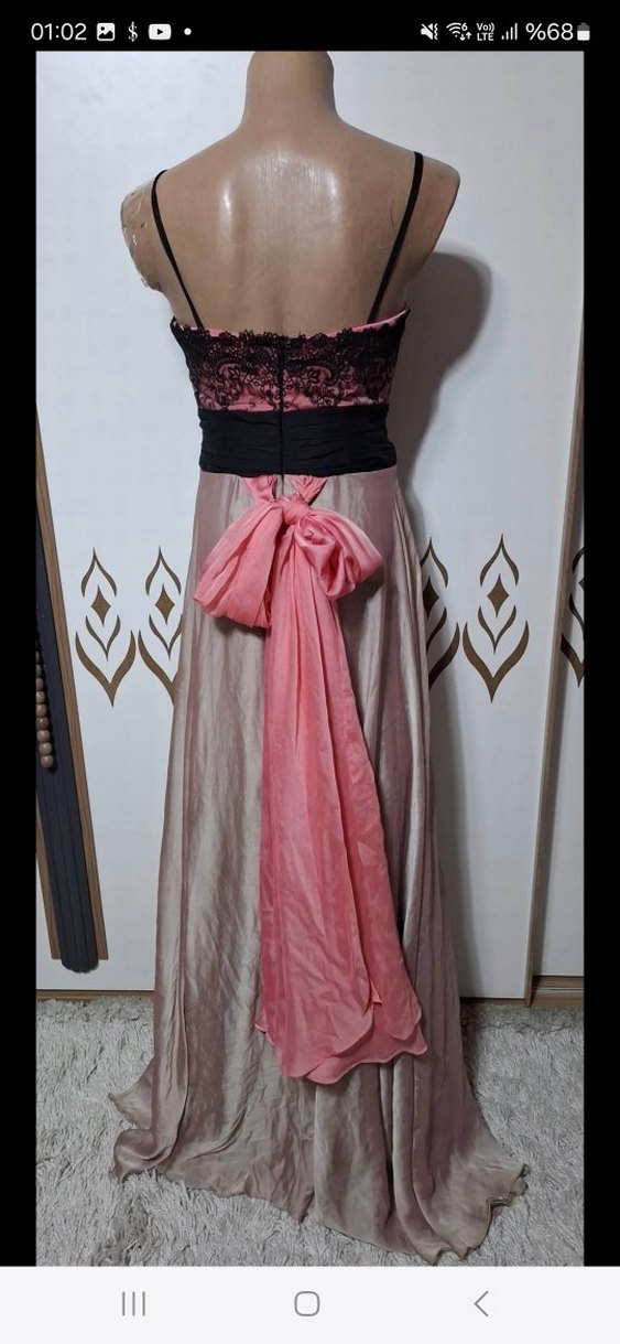 Drapeli Straplez Uzun Abiye Elbise - Görsel 3