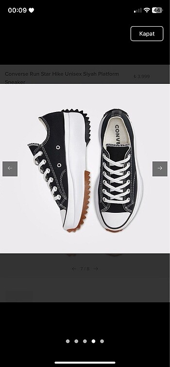 39 Beden siyah Renk Converse