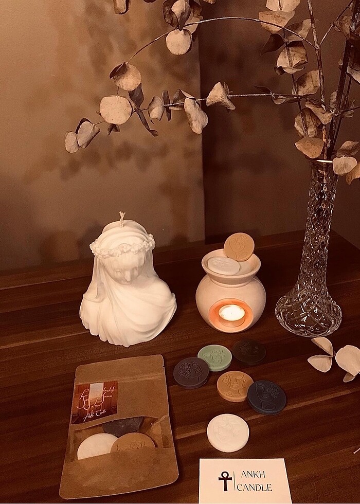 Kadın Figürlü Buhurdanlık Soya Mumu - Görsel 3