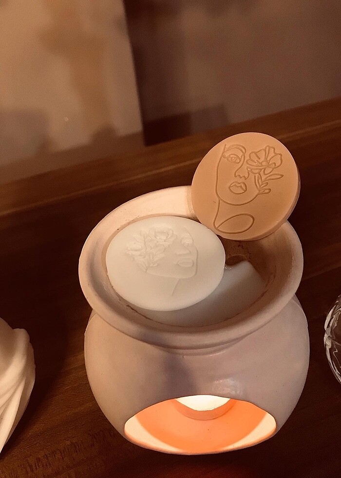 Kadın Figürlü Buhurdanlık Soya Mumu - Görsel 5