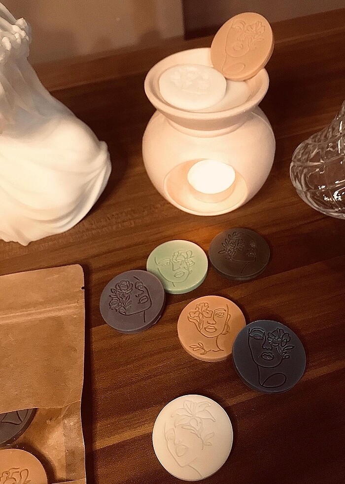 Kadın Figürlü Buhurdanlık Soya Mumu - Görsel 4