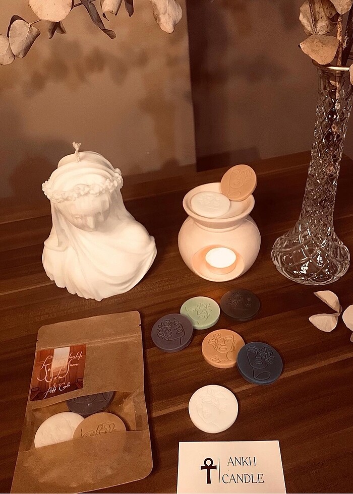 Kadın Figürlü Buhurdanlık Soya Mumu - Görsel 2