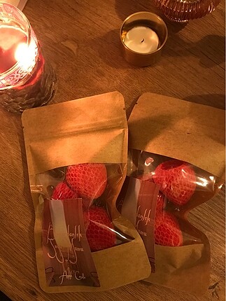 Çilek Buhurdanlık Soya Mumu - Görsel 2