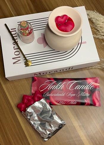 Kalpli Çikolata Buhurdanlık Soya Mumu - Görsel 4