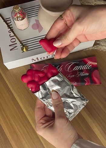 Kalpli Çikolata Buhurdanlık Soya Mumu - Görsel 3