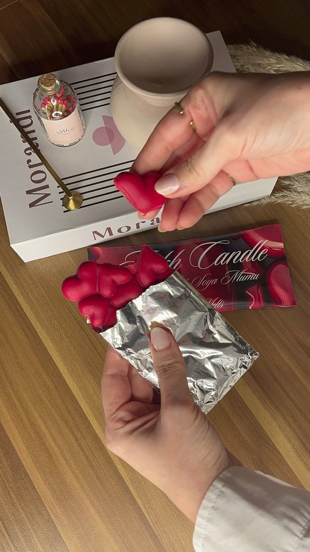 Kalpli Çikolata Buhurdanlık Soya Mumu - Görsel 3