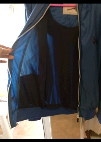 ErkekMavi Fermuarlı yagmurluk M beden - Görsel 5