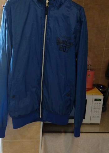 ErkekMavi Fermuarlı yagmurluk M beden - Görsel 6