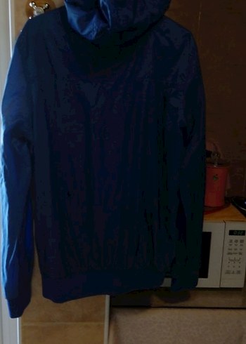 ErkekMavi Fermuarlı yagmurluk M beden - Görsel 2