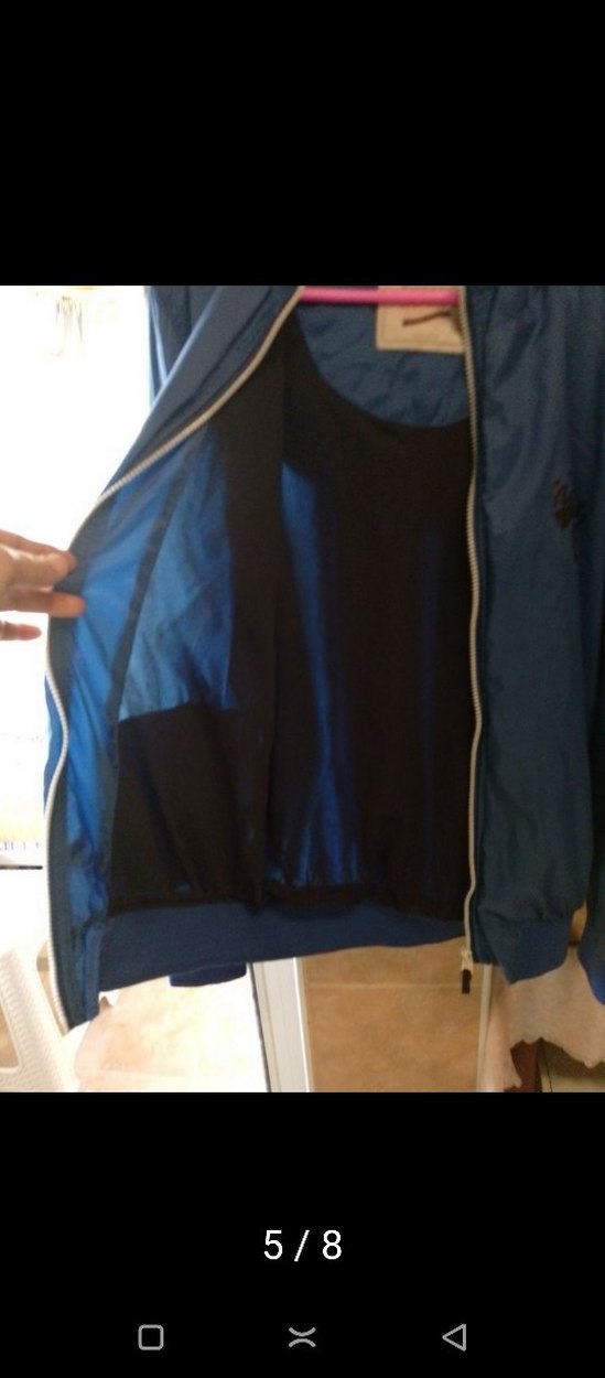 ErkekMavi Fermuarlı yagmurluk M beden - Görsel 5