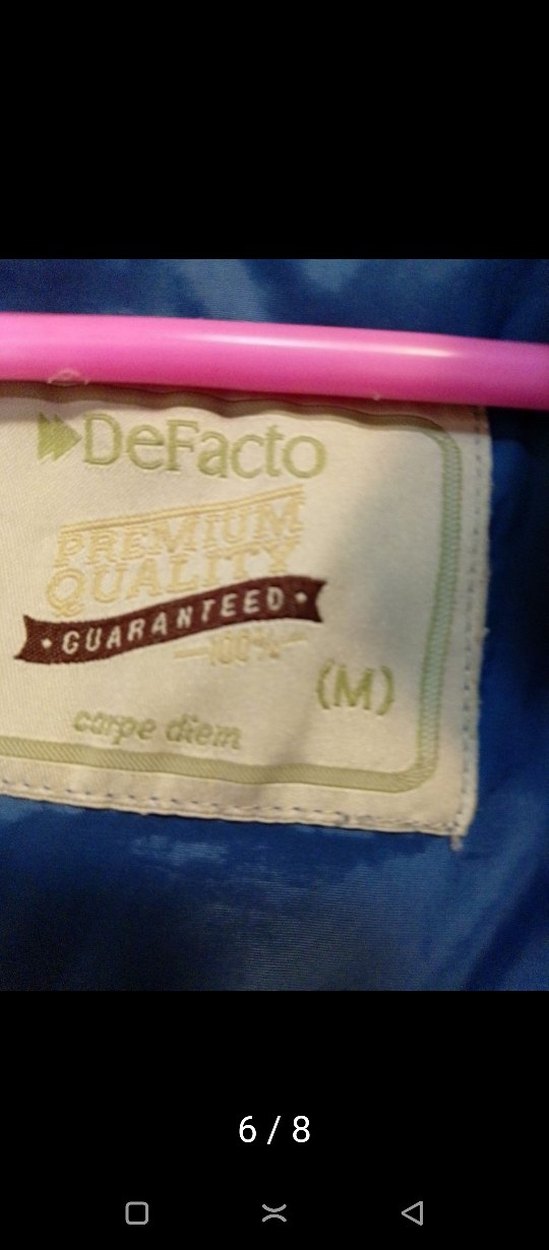 ErkekMavi Fermuarlı yagmurluk M beden - Görsel 4