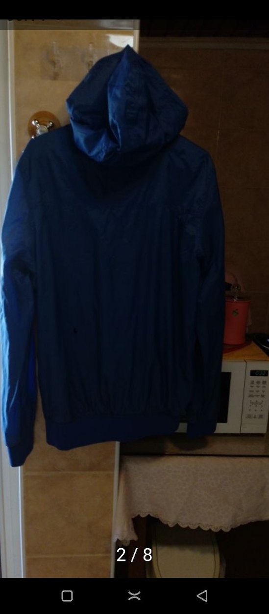 ErkekMavi Fermuarlı yagmurluk M beden - Görsel 2