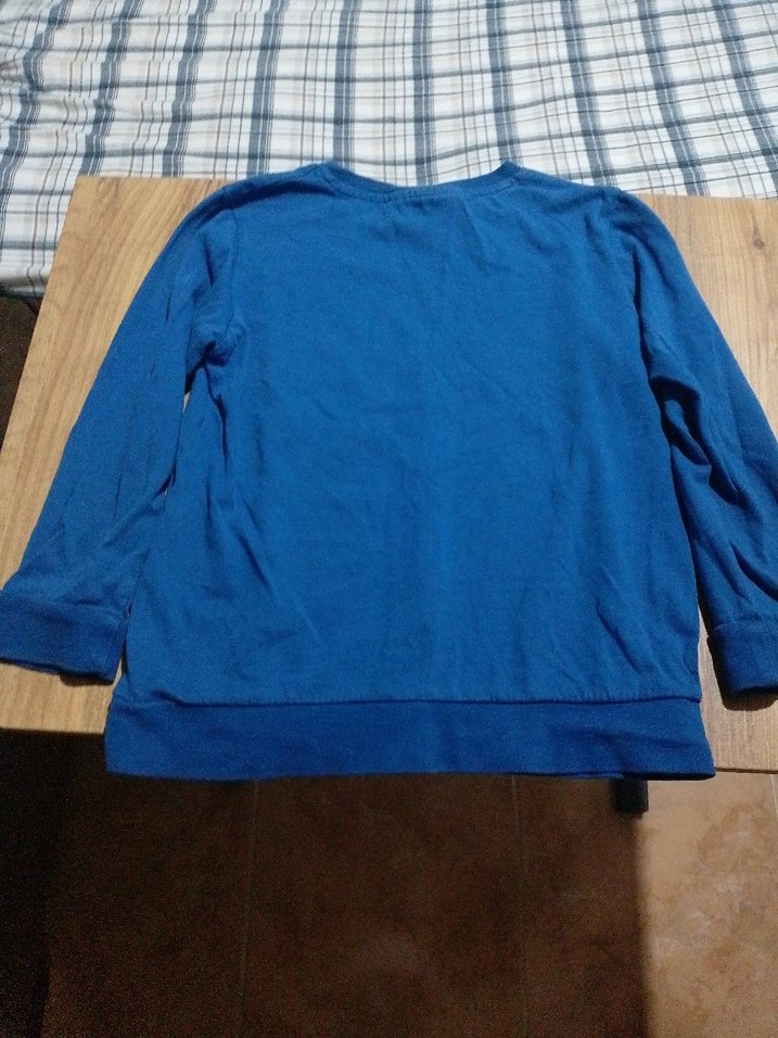 Erkek Çocuk Mavi Baskılı Sweatshirt - Görsel 2