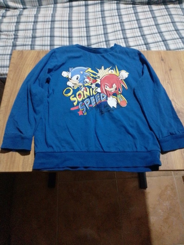 Erkek Çocuk Mavi Baskılı Sweatshirt - Görsel 4