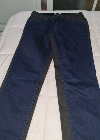 Gri ve Mavi Kadın Denim Pantolon - Görsel 5