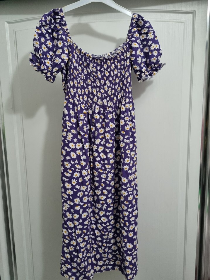 Bohem Çiçek Desenli Uzun Elbise - Görsel 3