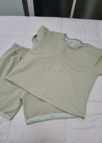 Gri Mini Hamile Keten Şort - Görsel 3