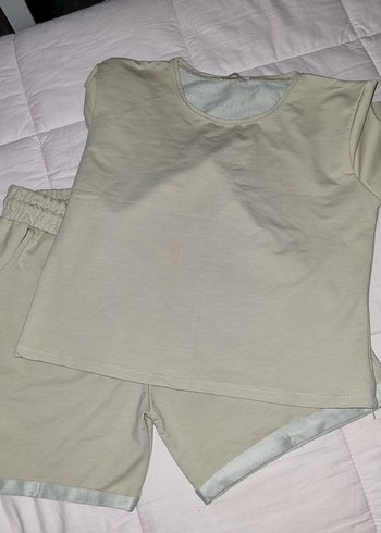 Gri Mini Hamile Keten Şort - Görsel 2