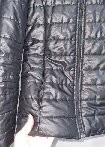 Fermuarlı Siyah Kadın Mont - Görsel 3