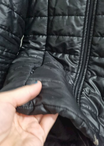 Fermuarlı Siyah Kadın Mont - Görsel 8