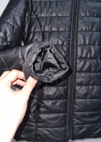 Fermuarlı Siyah Kadın Mont - Görsel 5