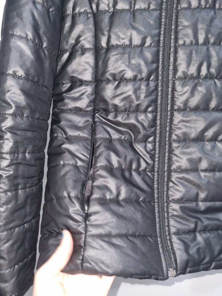 Fermuarlı Siyah Kadın Mont - Görsel 3