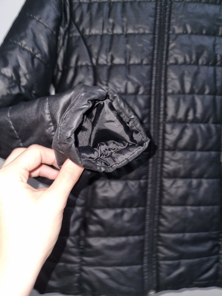 Fermuarlı Siyah Kadın Mont - Görsel 5