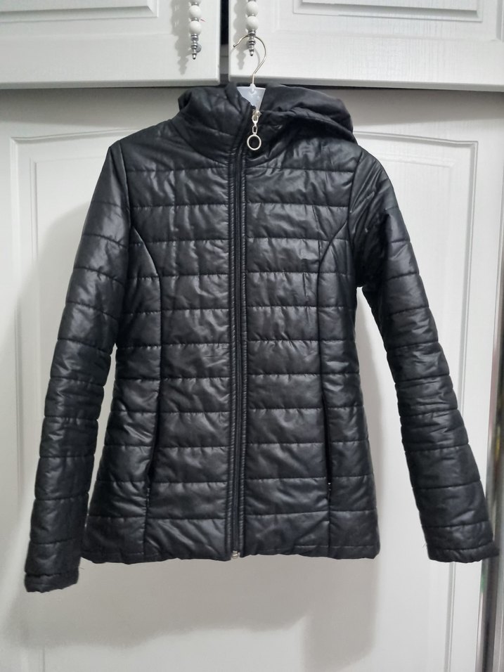 Fermuarlı Siyah Kadın Mont - Görsel 4