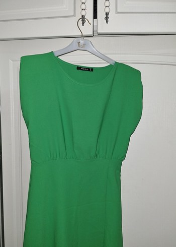 Yeşil Midi Hamile Elbisesi, Kolsuz, Basic - Görsel 4