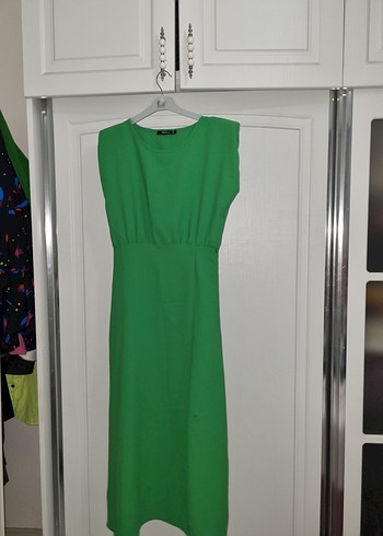 Yeşil Midi Hamile Elbisesi, Kolsuz, Basic - Görsel 7