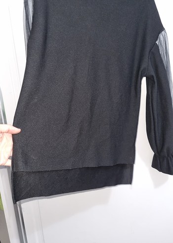 Siyah Triko Uzun Kollu Kadın Bluz - Görsel 5