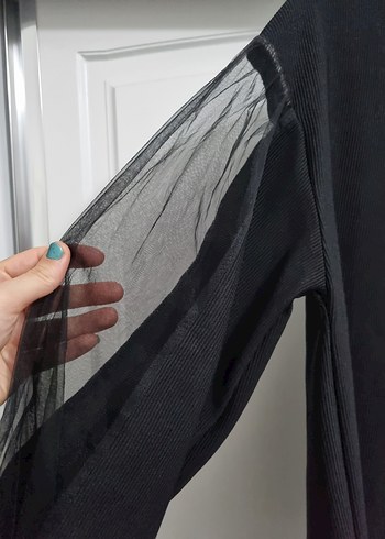 Siyah Triko Uzun Kollu Kadın Bluz - Görsel 7