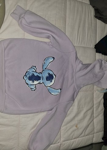 Düğmeli Gri Kız Sweatshirt - Görsel 4
