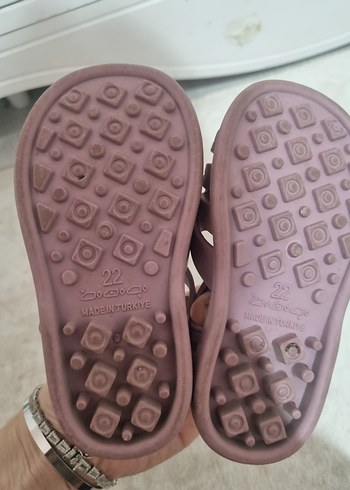 Mor Pastel Kız Çocuk Terlikleri Tokalı - Görsel 2