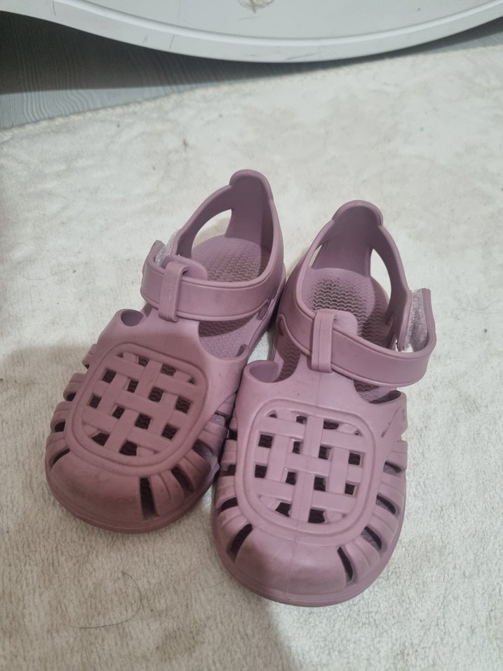 Mor Pastel Kız Çocuk Terlikleri Tokalı - Görsel 4