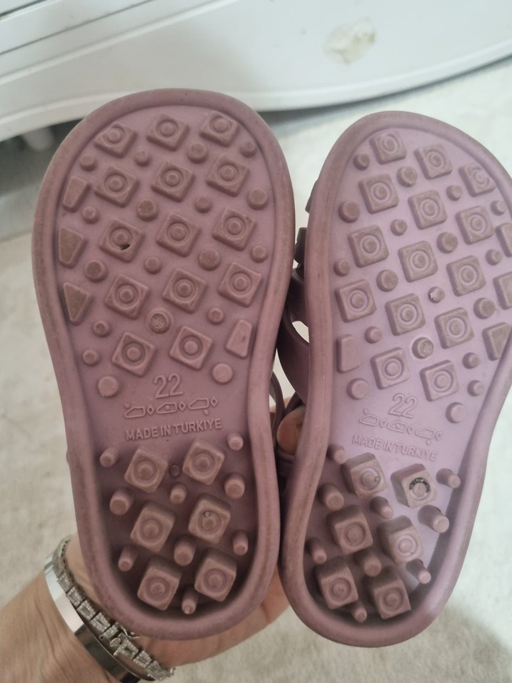 Mor Pastel Kız Çocuk Terlikleri Tokalı - Görsel 2