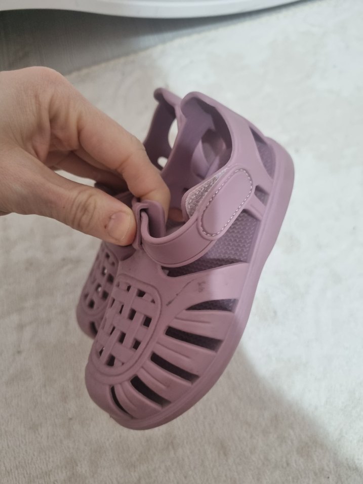 Mor Pastel Kız Çocuk Terlikleri Tokalı - Görsel 5