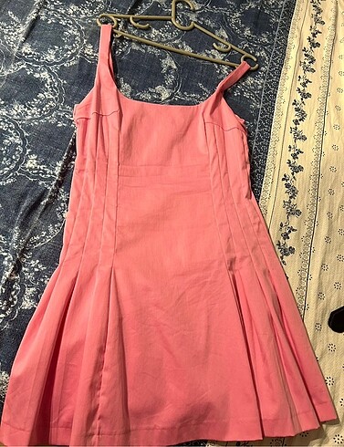Zara Orjinal marka zara pembe elbise