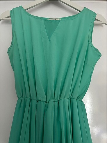H&M Su Yeşili Elbise