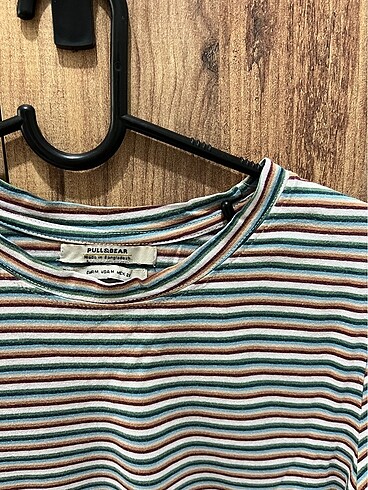 m Beden Pamuklu rahat tişört Pull&Bear
