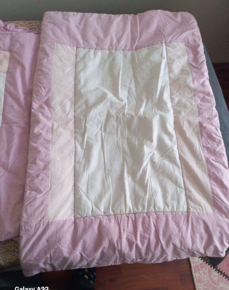 Nakışlı Pembe Çocuk Uyku beşik Seti - Görsel 3