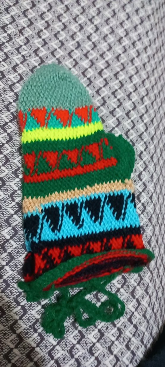 Çok Renkli Nakışlı Örgü  Eldiven - Görsel 3