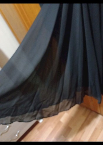 Uzun Kollu siyahKadın Salaş Elbise - Görsel 4