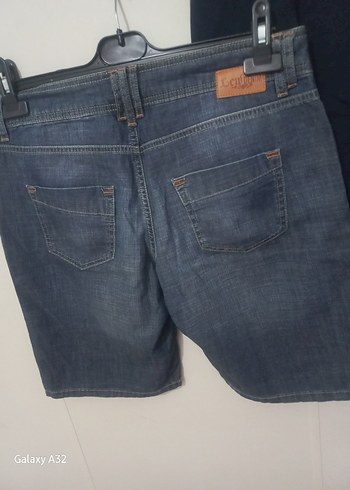 Kadın Bağcıklı Mavi Denim Şort - Görsel 4