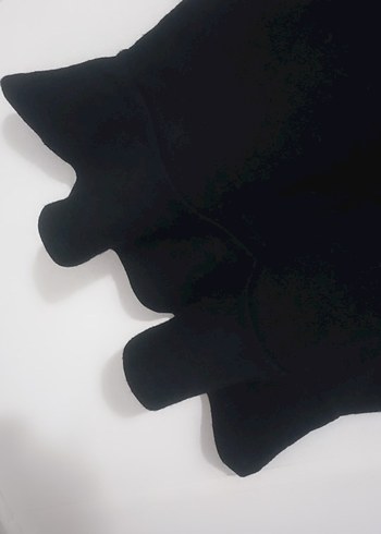 Boncuk İşlemeli Siyah Uzun Kollu Triko Elbise - Görsel 6