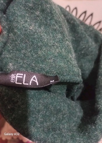 yesil Yün Uzun Kollu Yüksek Yakalı Triko tunik - Görsel 4