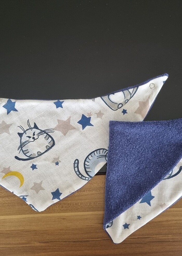 Müslin özel dikim bebek önlüğü  - Görsel 3