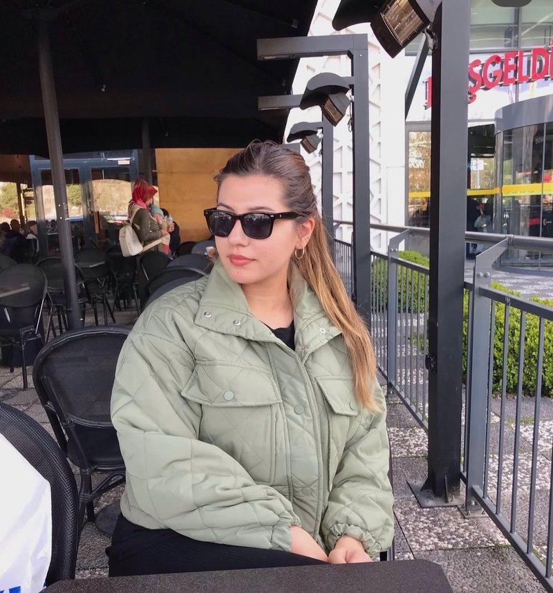 Kadın Haki Şişme Midi Ceket - Görsel 2