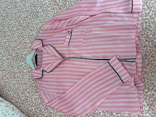 Pembe Çizgili Pijama Takımı