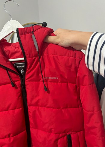 Kırmızı Fermuarlı Kadın Kışlık Mont - Görsel 4